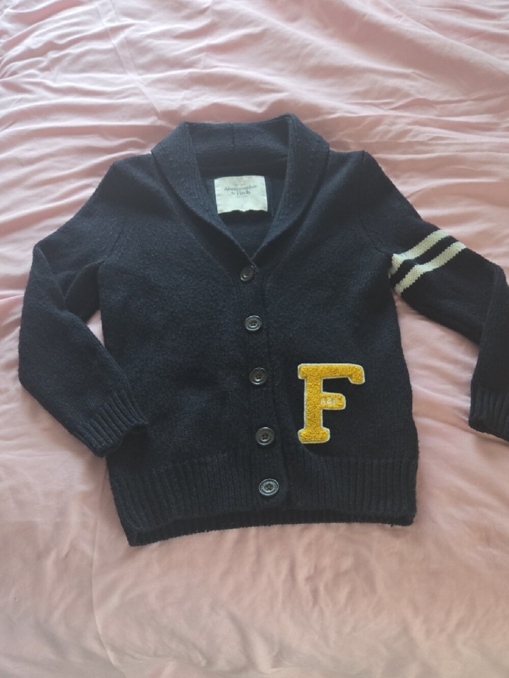 Abercrombie & Fitch Vintage 1990's Collegiate , Preppy Wool Blend Cardigan -s - Picture 12 of 12